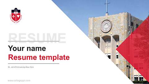 St. John’S University-New York Resume PPT Template