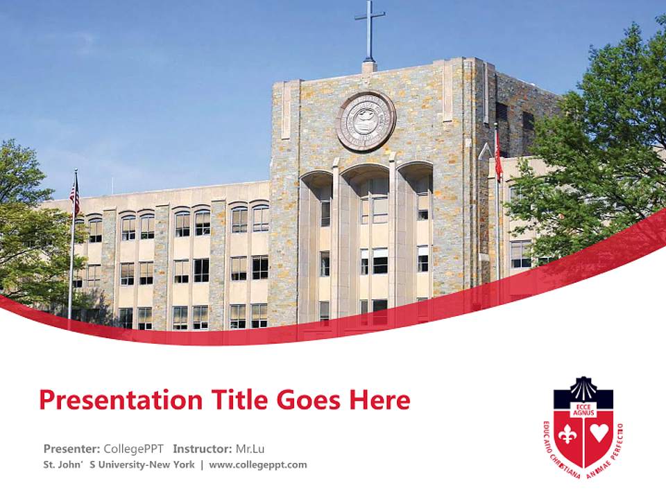 St. John’S University-New York Course/Courseware Creation PPT Template4:3 ratio PPT effect preview image5