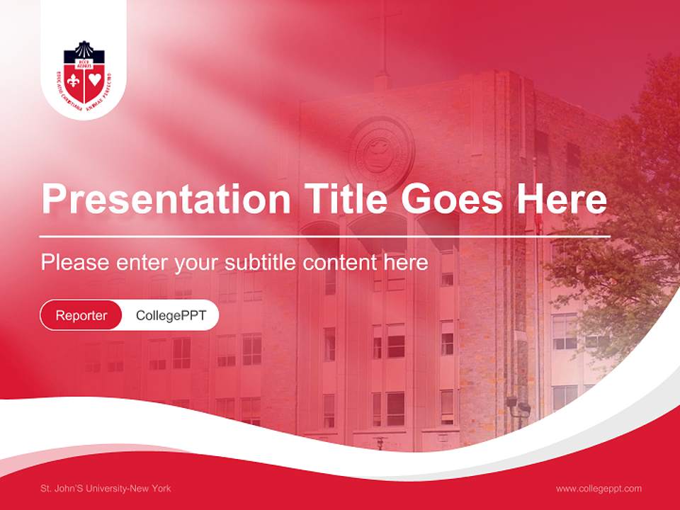 St. John’S University-New York Lecture Sharing and Networking Event PPT Template4:3 ratio PPT effect preview image4