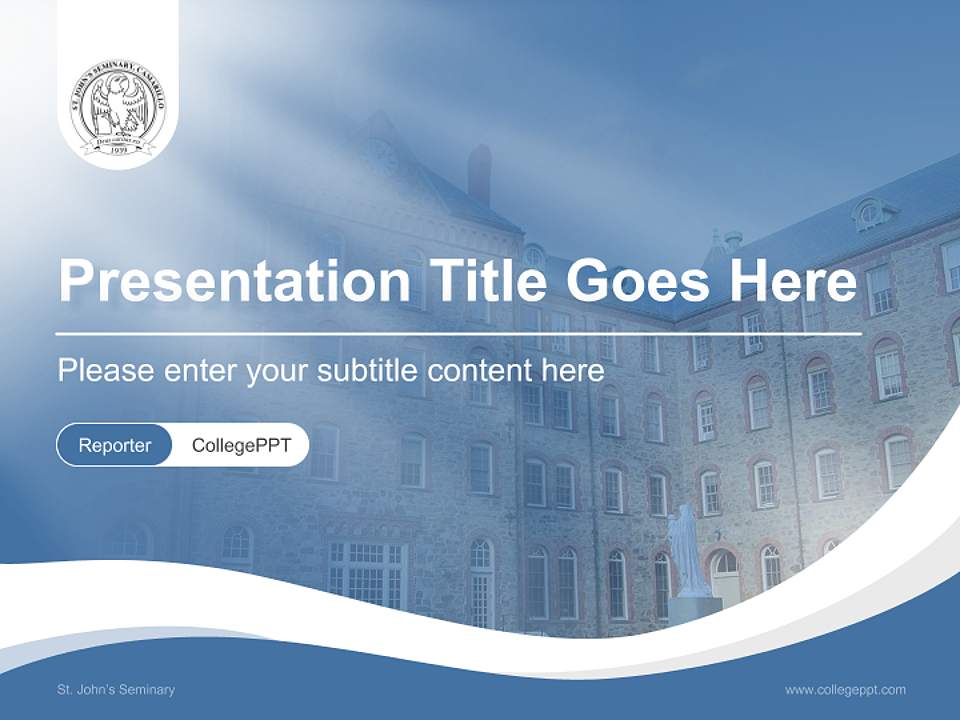 St John’S Seminary Lecture Sharing and Networking Event PPT Template4:3 ratio PPT effect preview image4