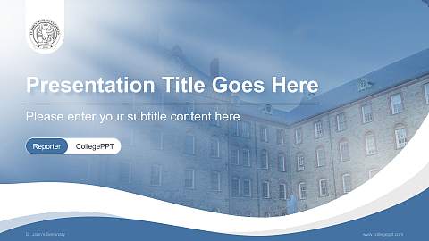 St John’S Seminary Lecture Sharing and Networking Event PPT Template