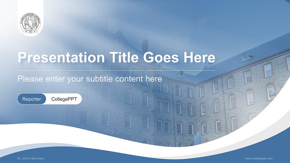 St John’S Seminary Lecture Sharing and Networking Event PPT Template16:9 ratio PPT effect preview image1