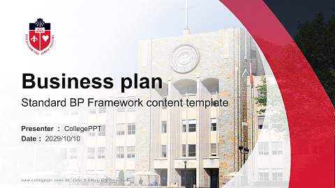 St. John’S University-New York Competition/Entrepreneurship Contest PPT Template