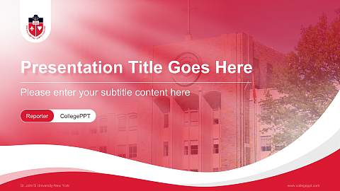 St. John’S University-New York Lecture Sharing and Networking Event PPT Template