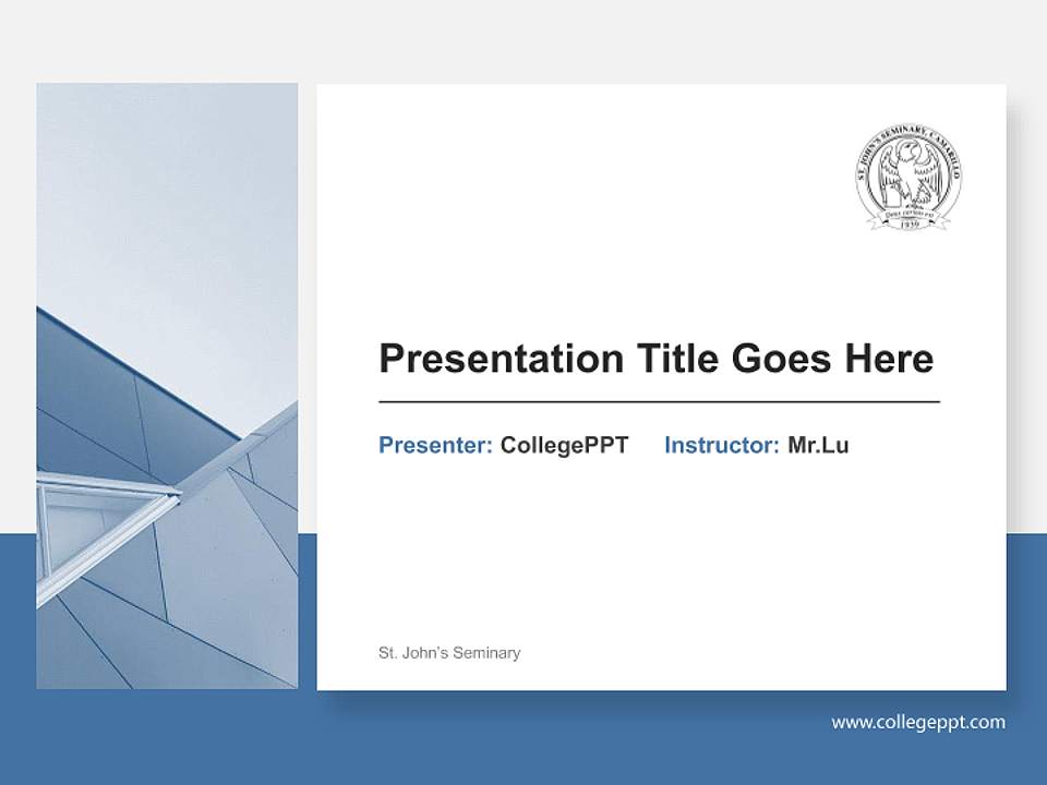 St John’S Seminary General Purpose PPT Template4:3 ratio PPT effect preview image6