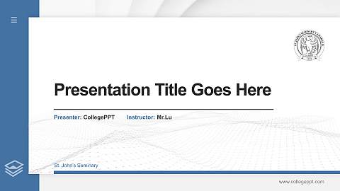 St John’S Seminary Thesis Proposal/Graduation Defense PPT Template