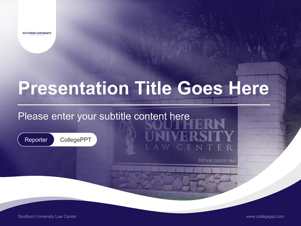 Southern University Law Center Lecture Sharing and Networking Event PPT Template4:3 ratio PPT effect preview image4