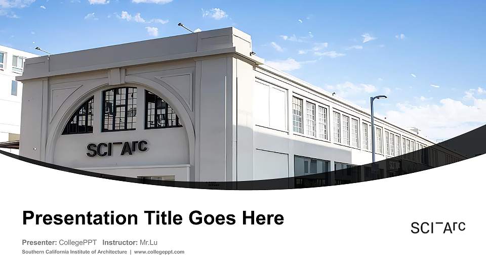 Southern California Institute of Architecture Course/Courseware Creation PPT Template16:9 ratio PPT effect preview image