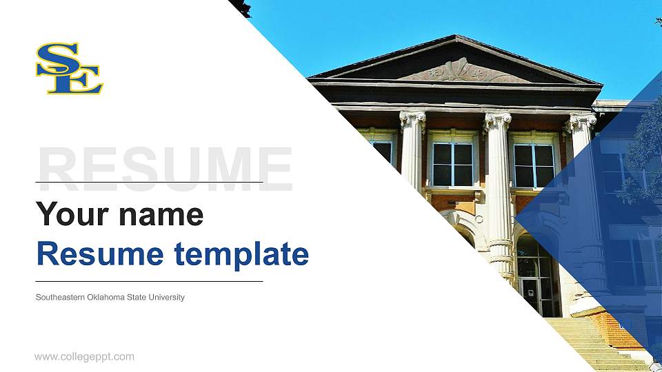 Southeastern Oklahoma State University Resume PPT Template16:9 ratio PPT effect preview image