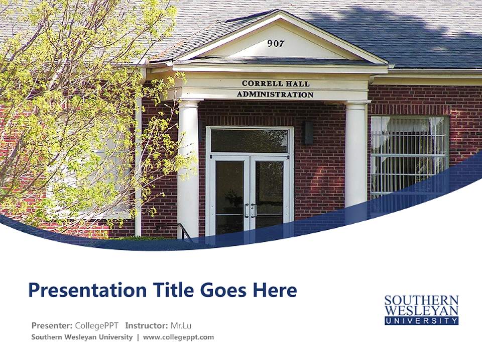 Southern Wesleyan University Course/Courseware Creation PPT Template4:3 ratio PPT effect preview image5