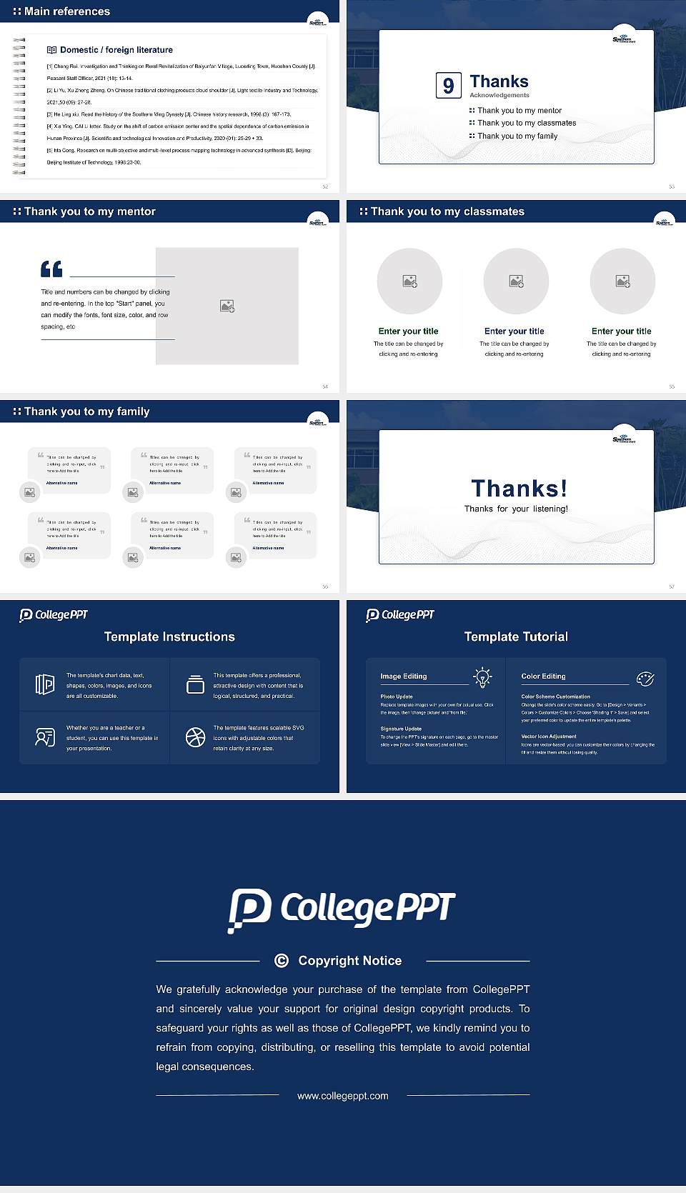 Southern Technical College – Brandon Graduation Thesis Defense PPT Template16:9 ratio PPT effect preview image7