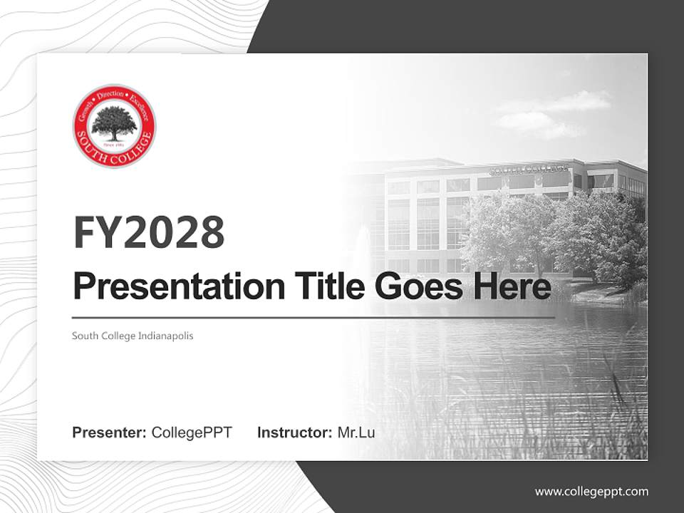 South College Indianapolis Academic Presentation/Research Findings Report PPT Template4:3 ratio PPT effect preview image5