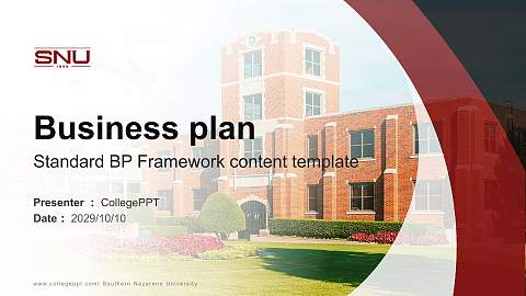 Southern Nazarene University Competition/Entrepreneurship Contest PPT Template