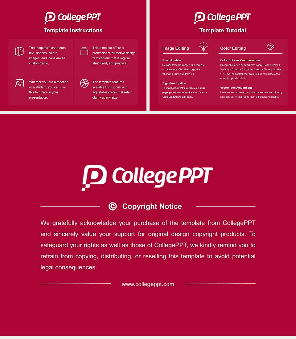 Southwestern College Course/Courseware Creation PPT Template4:3 ratio PPT effect preview image5