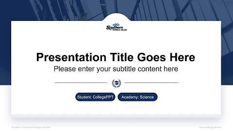 Southern Technical College Orlando National Scholarship Defense PPT Template
