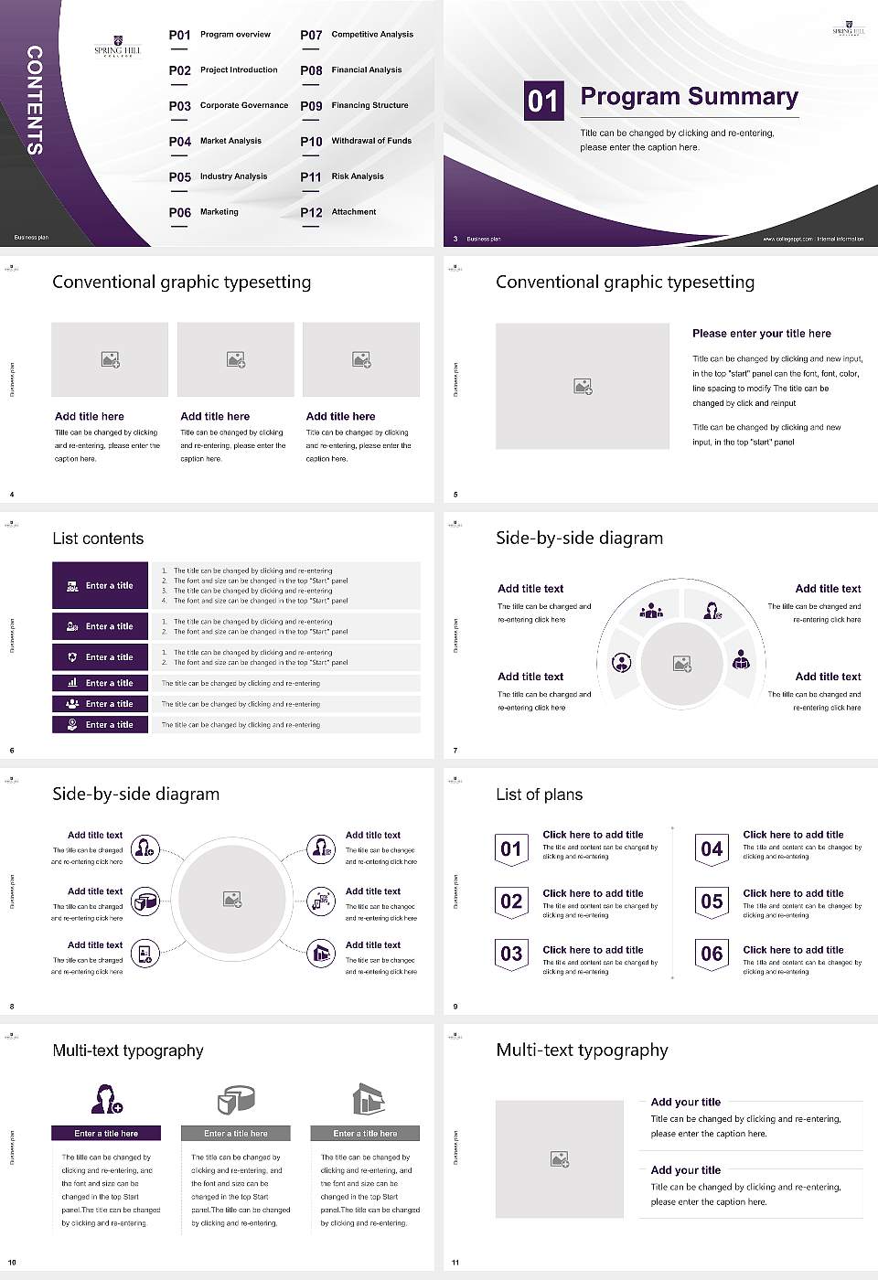 Spring Hill College Competition/Entrepreneurship Contest PPT Template16:9 ratio PPT effect preview image2