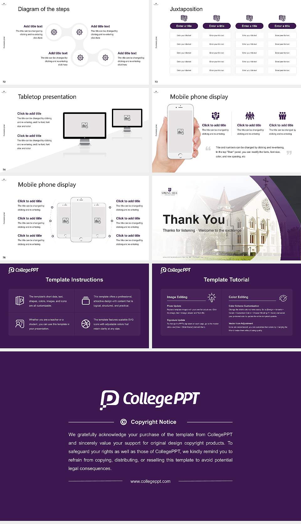 Spring Hill College Competition/Entrepreneurship Contest PPT Template16:9 ratio PPT effect preview image9