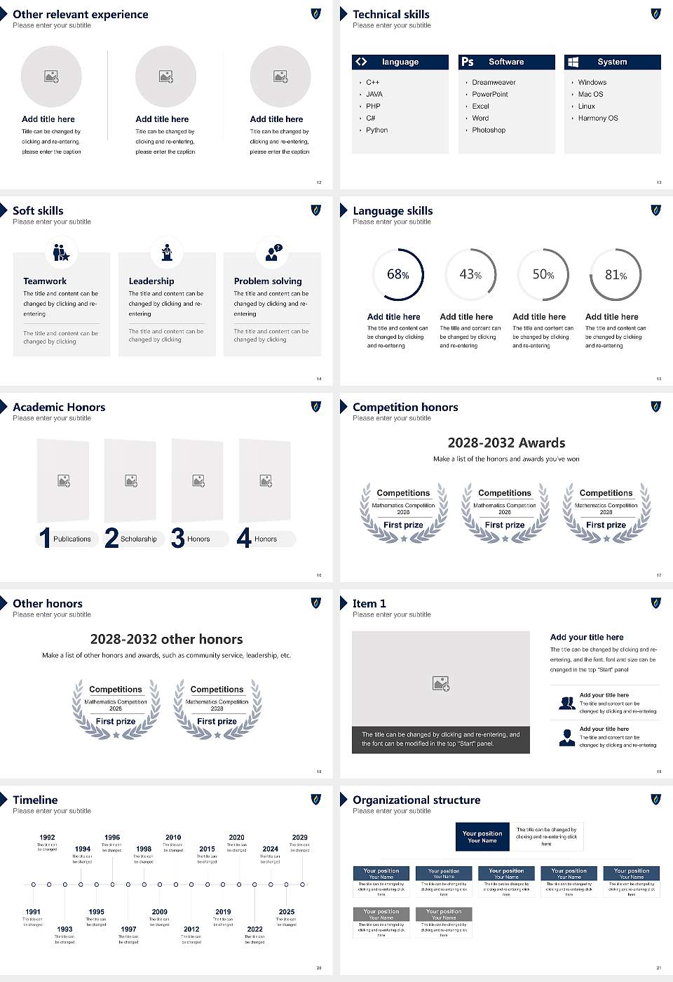Southern New Hampshire University Resume PPT Template16:9 ratio PPT effect preview image3