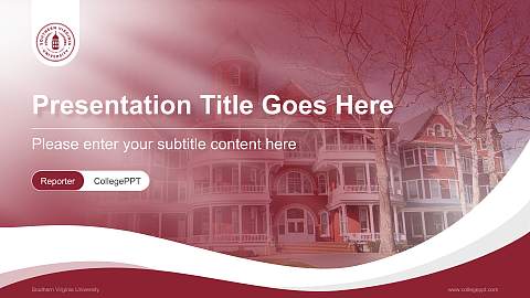 Southern Virginia University Lecture Sharing and Networking Event PPT Template