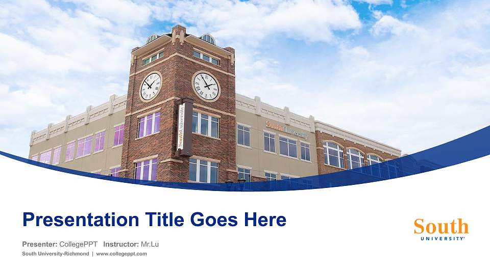 South University-Richmond Course/Courseware Creation PPT Template16:9 ratio PPT effect preview image