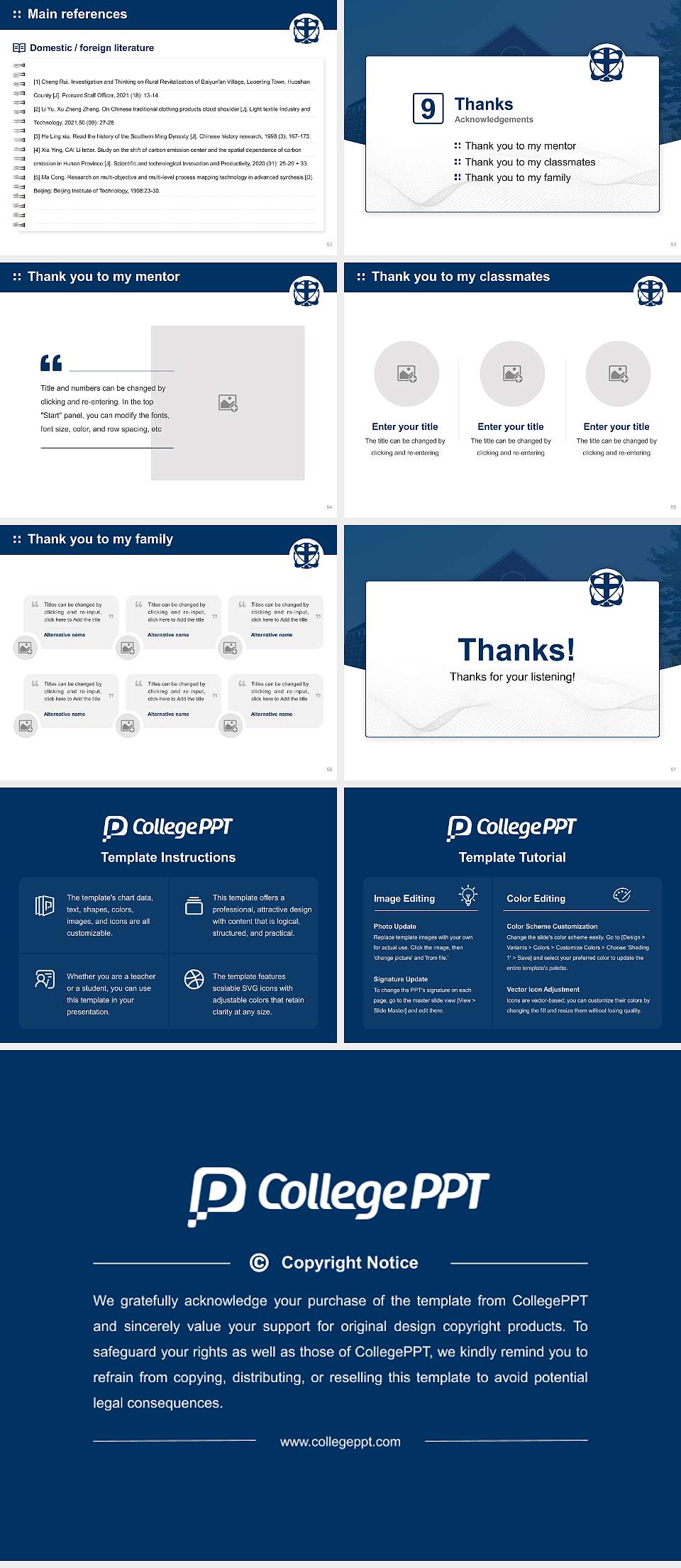 Spring Arbor University Graduation Thesis Defense PPT Template4:3 ratio PPT effect preview image7