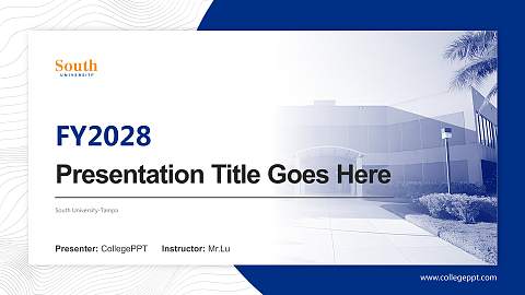 South University-Tampa Academic Presentation/Research Findings Report PPT Template
