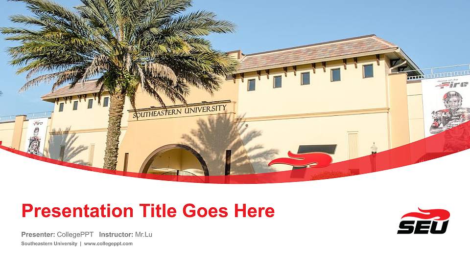 Southeastern University Course/Courseware Creation PPT Template16:9 ratio PPT effect preview image