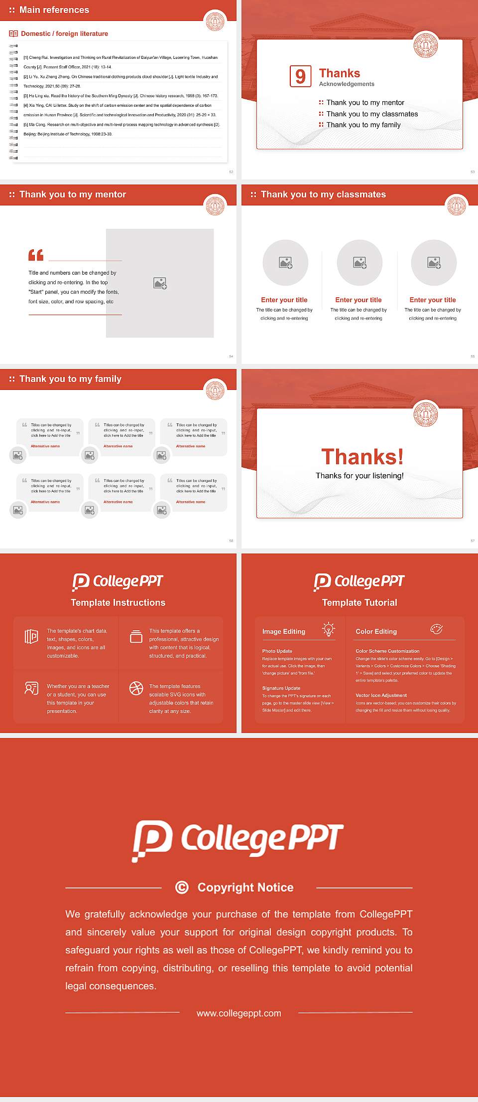 St. John’s College Graduation Thesis Defense PPT Template4:3 ratio PPT effect preview image7