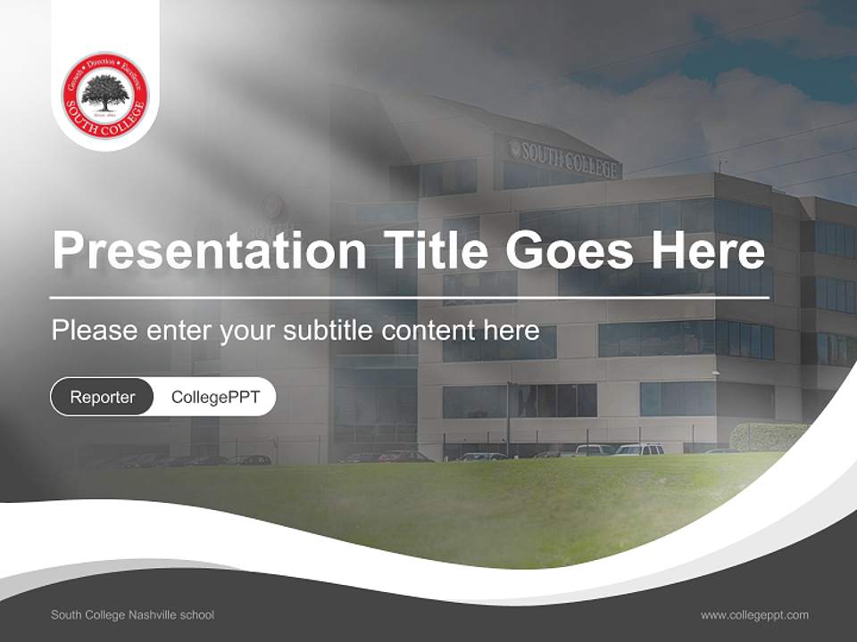South College Nashville school Lecture Sharing and Networking Event PPT Template4:3 ratio PPT effect preview image4