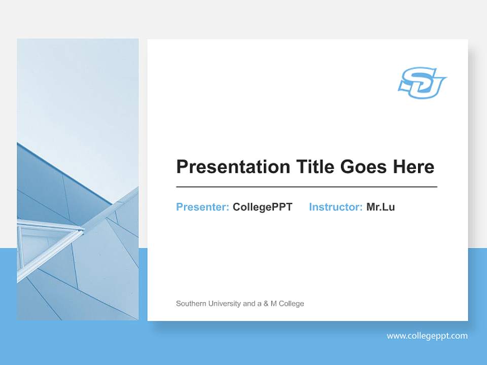 Southern University and a & M College General Purpose PPT Template4:3 ratio PPT effect preview image6
