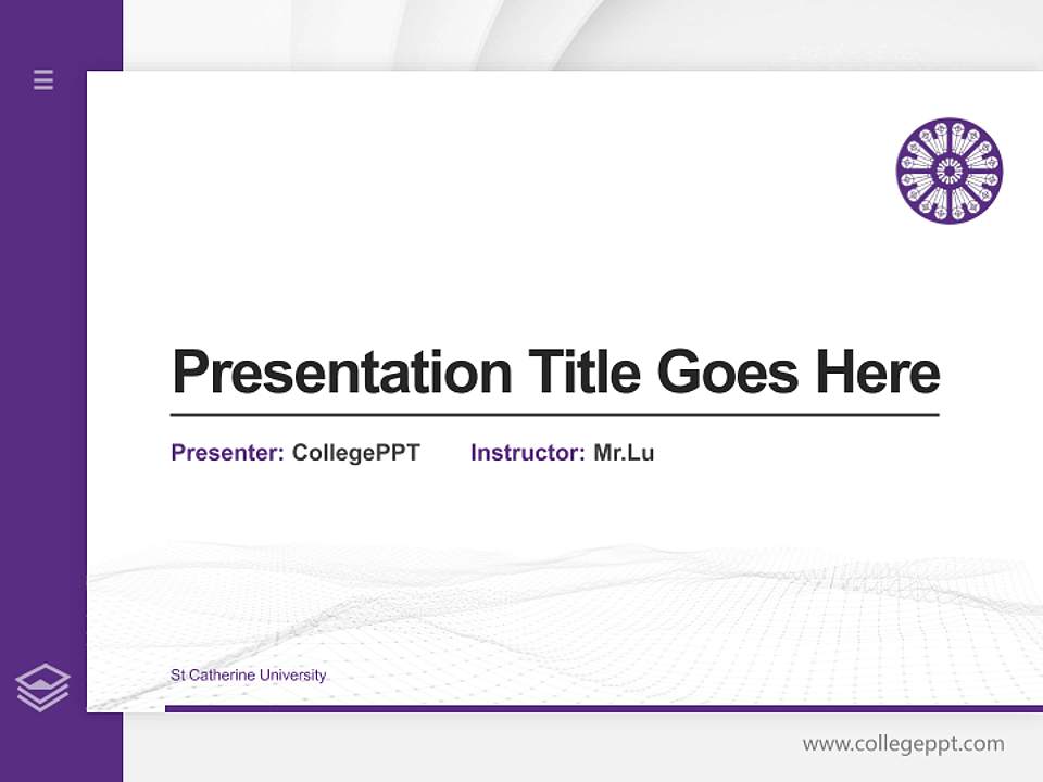 St Catherine University Thesis Proposal/Graduation Defense PPT Template4:3 ratio PPT effect preview image5