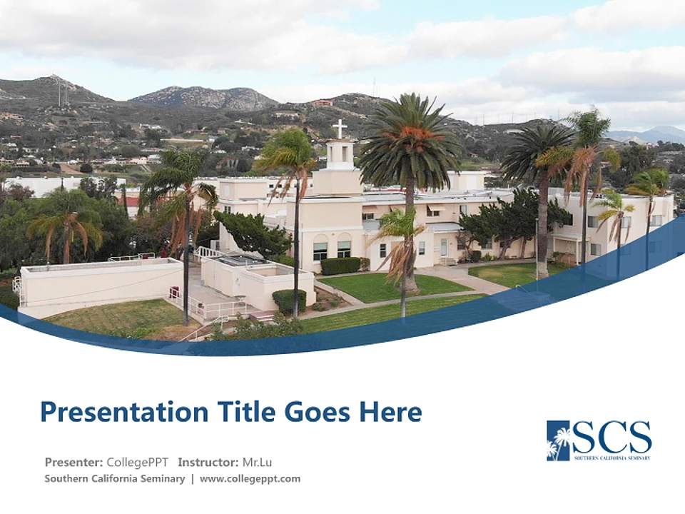 Southern California Seminary Course/Courseware Creation PPT Template4:3 ratio PPT effect preview image5
