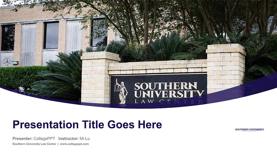 Southern University Law Center Course/Courseware Creation PPT Template16:9 ratio PPT effect preview image