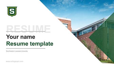 Southeastern Louisiana University Resume PPT Template