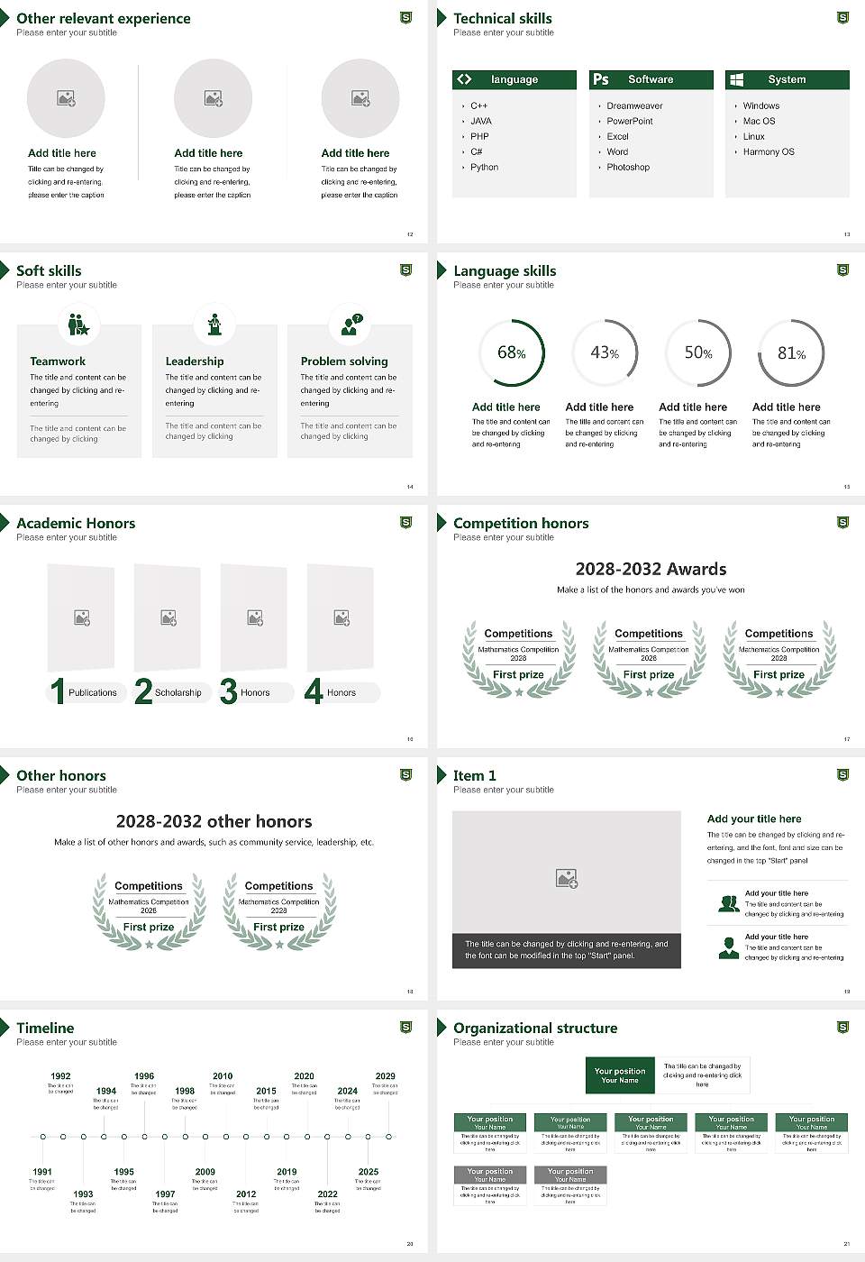 Southeastern Louisiana University Resume PPT Template16:9 ratio PPT effect preview image3