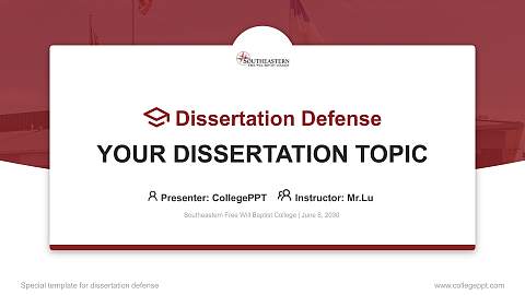 Southeastern Free Will Baptist College Graduation Thesis Defense PPT Template