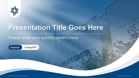 Southern College of Optometry Lecture Sharing and Networking Event PPT Template
