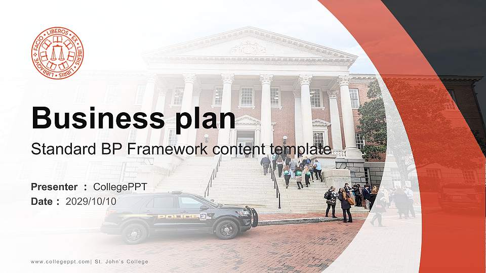 St. John’s College Competition/Entrepreneurship Contest PPT Template16:9 ratio PPT effect preview image
