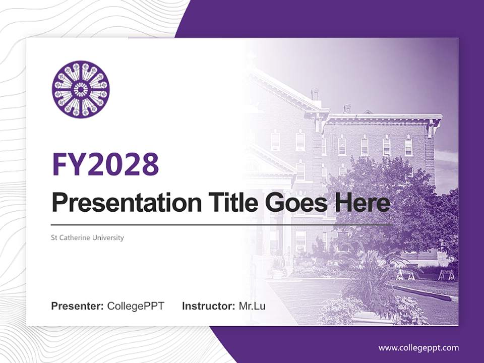 St Catherine University Academic Presentation/Research Findings Report PPT Template4:3 ratio PPT effect preview image5