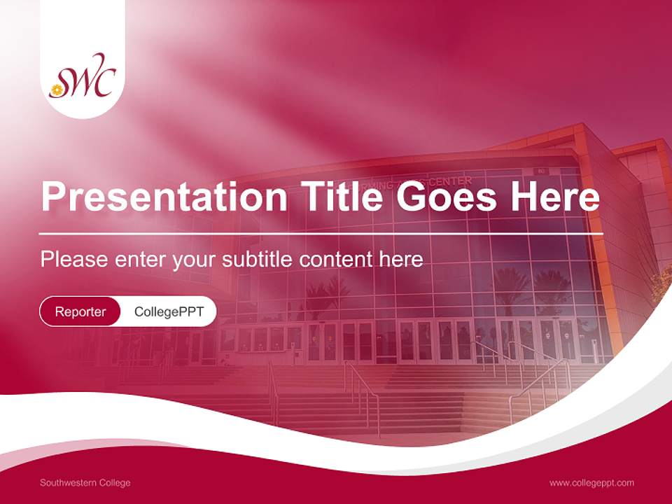 Southwestern College Lecture Sharing and Networking Event PPT Template4:3 ratio PPT effect preview image4