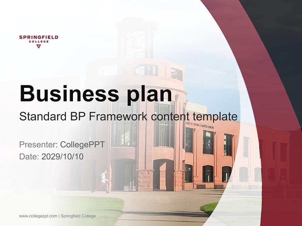 Springfield College Competition/Entrepreneurship Contest PPT Template4:3 ratio PPT effect preview image9