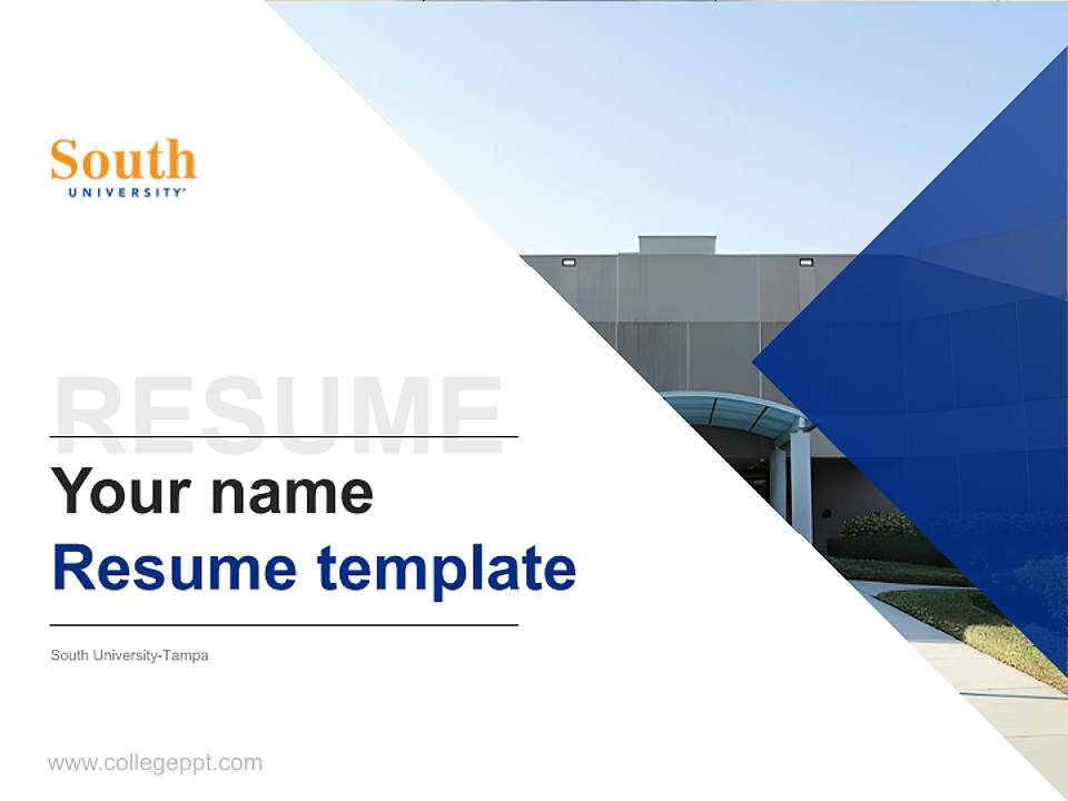 South University-Tampa Resume PPT Template4:3 ratio PPT effect preview image5