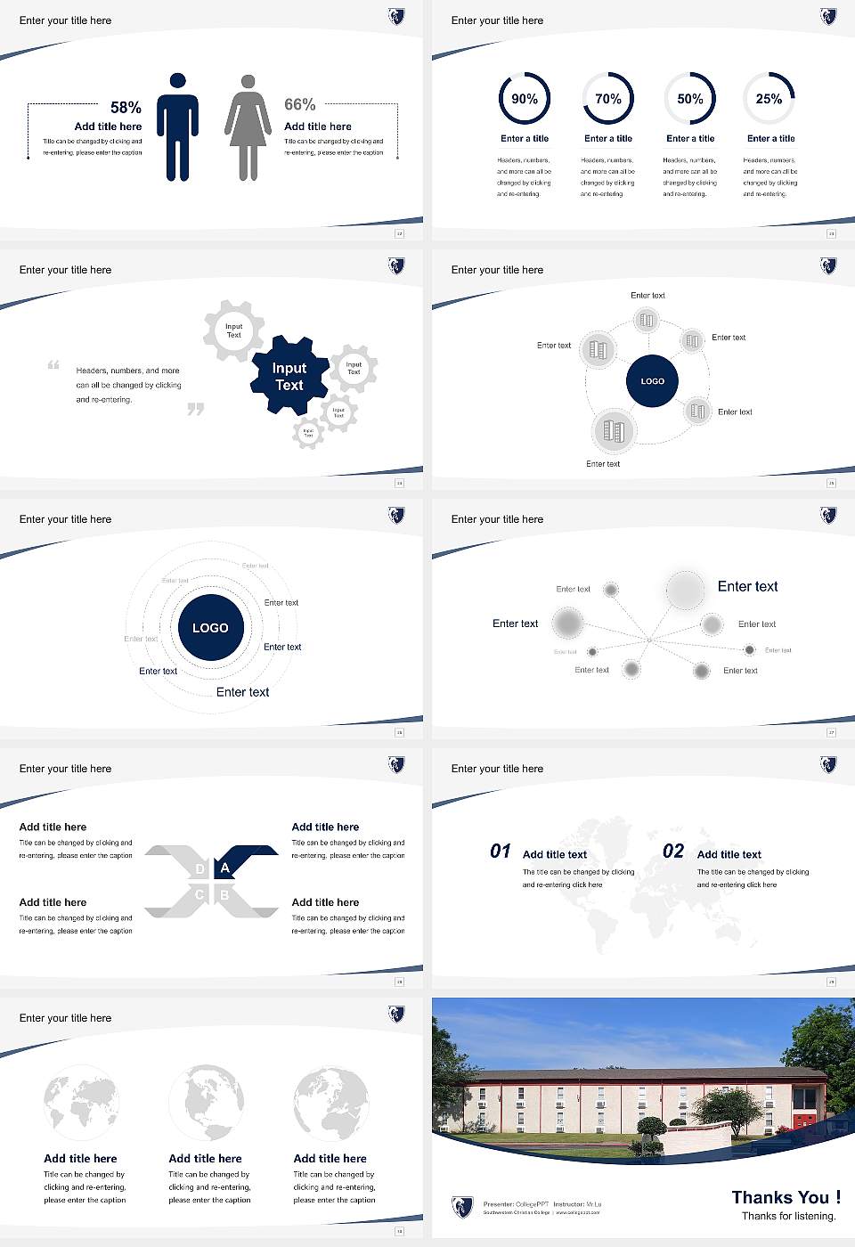 Southwestern Christian College Course/Courseware Creation PPT Template16:9 ratio PPT effect preview image4