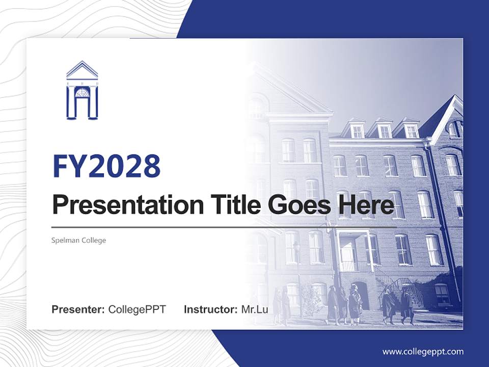 Spelman College Academic Presentation/Research Findings Report PPT Template4:3 ratio PPT effect preview image5