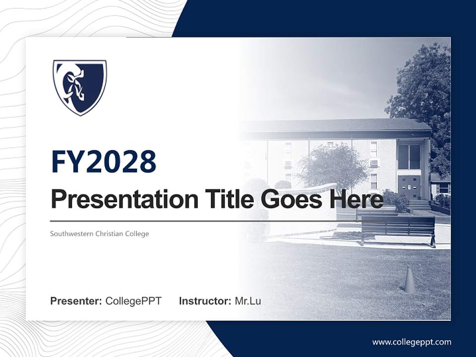 Southwestern Christian College Academic Presentation/Research Findings Report PPT Template4:3 ratio PPT effect preview image5
