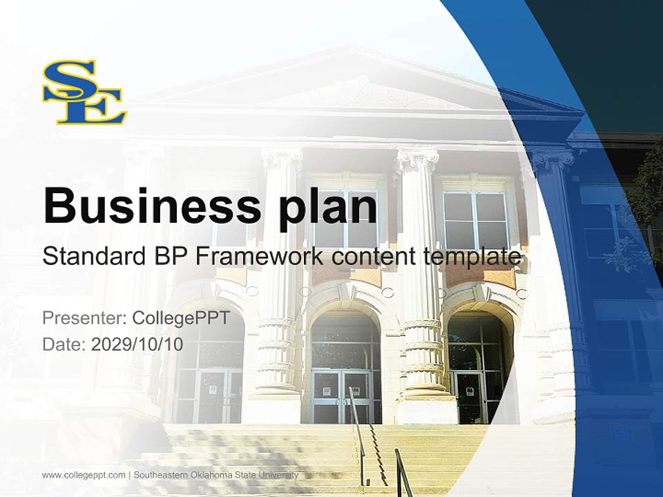 Southeastern Oklahoma State University Competition/Entrepreneurship Contest PPT Template4:3 ratio PPT effect preview image9