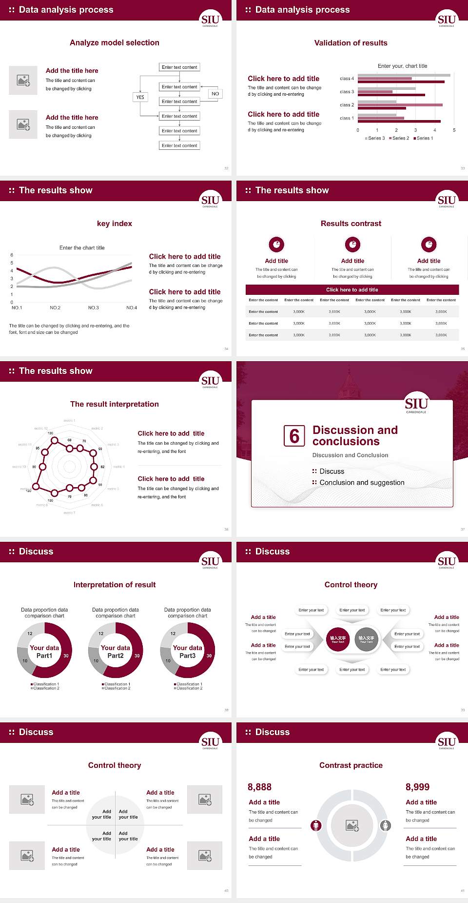Southern Illinois University-Carbondale Graduation Thesis Defense PPT Template4:3 ratio PPT effect preview image5