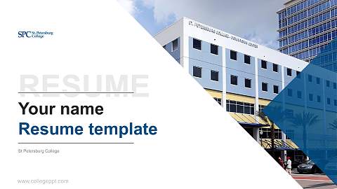 St Petersburg College Resume PPT Template