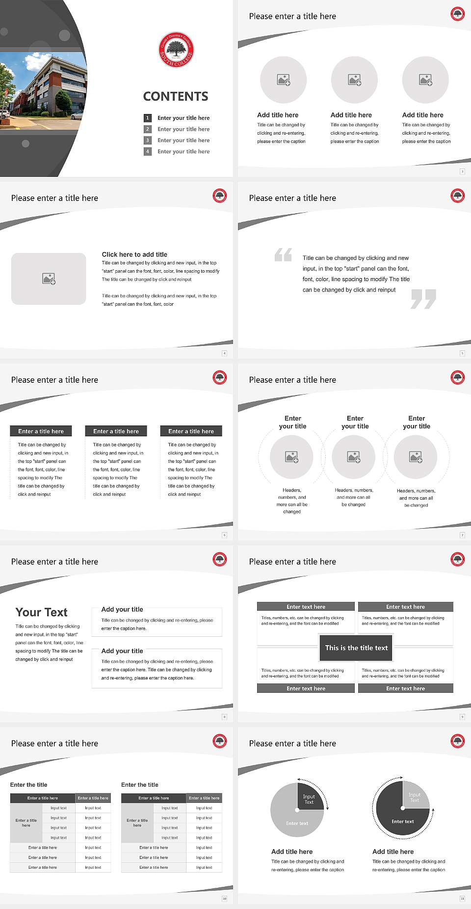 South College Pittsburgh Course/Courseware Creation PPT Template4:3 ratio PPT effect preview image2