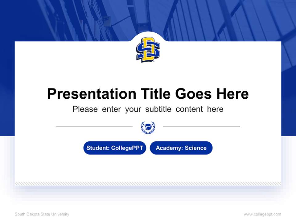 South Dakota State University National Scholarship Defense PPT Template4:3 ratio PPT effect preview image4